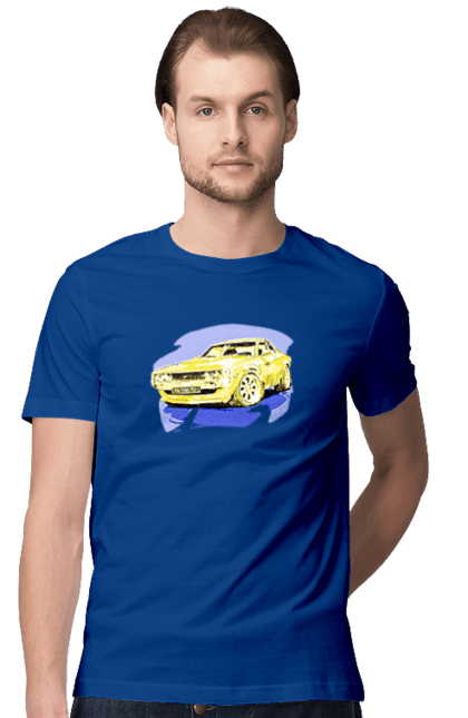 Men`s t-shirt with prints Ukrainian sports car. Machine, machine art, power, speed, sports car, ukrainian car. 2070702