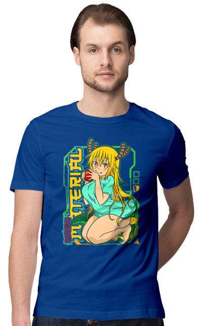 Men's t-shirt with prints Miss Kobayashi's Dragon Maid. Anime, dragon, kobayashi, manga, miss kobayashi, toru kobayashi. 2070702