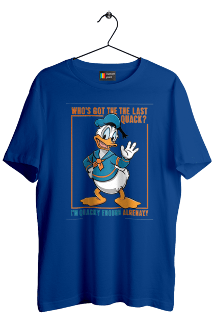 Футболка мужская с принтом Дональд Дак. Disney, donald duck, дисней, дональд дак, мультсериал, мультфильм. 2070702