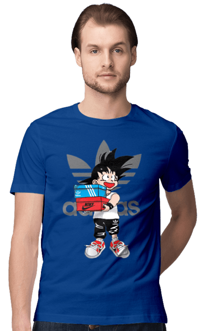 Футболка мужская с принтом Adidas Сон Гоку. Adidas, anime, dragon ball, son goku, адидас, аниме, гоку, жемчуг дракона, манга, сон гоку. 2070702