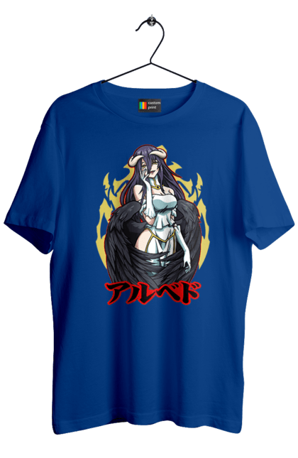 Men's t-shirt with prints Overlord Albedo. Albedo, anime, lord, overlord, tv series. 2070702