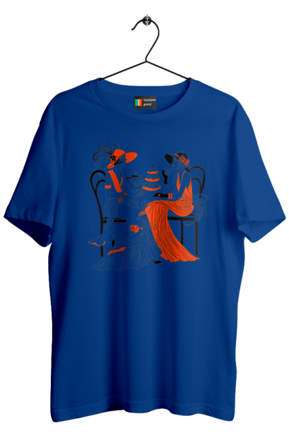 Футболка чоловіча з принтом "Дами В Червоному". Дами, посиденьки, чаювання. 2070702