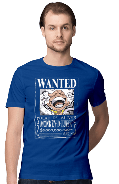 Men's t-shirt with prints One Piece Luffy. Anime, luffy, manga, monkey de luffy, one piece, pirates. 2070702