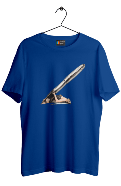 Футболка чоловіча з принтом "Великий Патрон". Дівчина, куля, патрон. 2070702