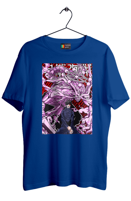 Men's t-shirt with prints Jujutsu Kaisen Megumi. Anime, dark fantasy, fushiguro, fushiguro megumi, jujutsu kaisen, magic battle, manga, megumi, mystic. 2070702