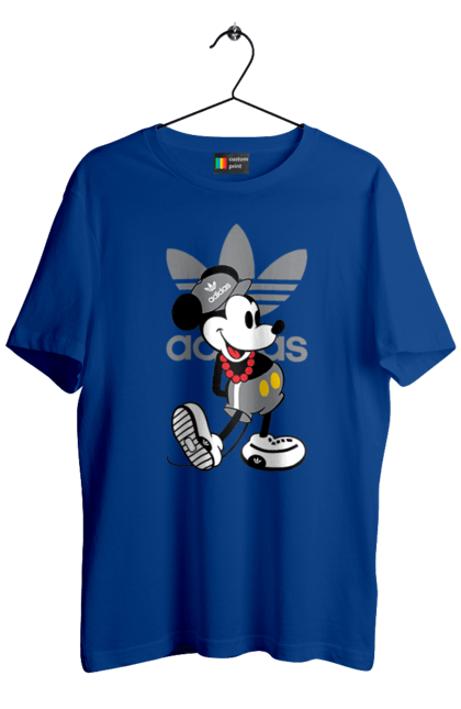 Футболка мужская с принтом Adidas Микки Маус. Adidas, mickey mouse, адидас, дисней, микки, микки маус, мультфильм. 2070702