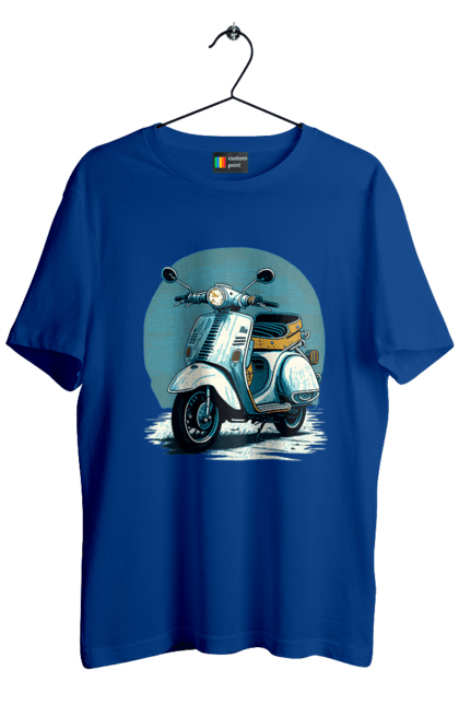 Футболка чоловіча з принтом "Мопед". Відпочинок, літо, мопед, скутер, швидкість. 2070702
