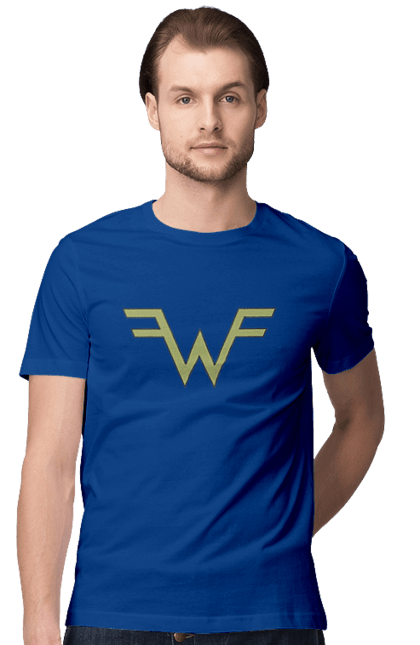 Men's t-shirt with prints Weezer. Alternative rock, group, indie rock, music, pop rock, power pop, rock, weezer. 2070702