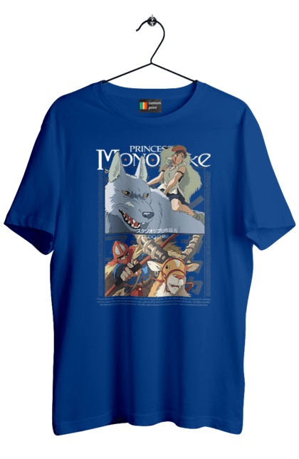 Men's t-shirt with prints Princess Mononoke. Adventure, anime, fantasy, ghibli, hayao miyazaki, princess mononoke, studio ghibli. 2070702