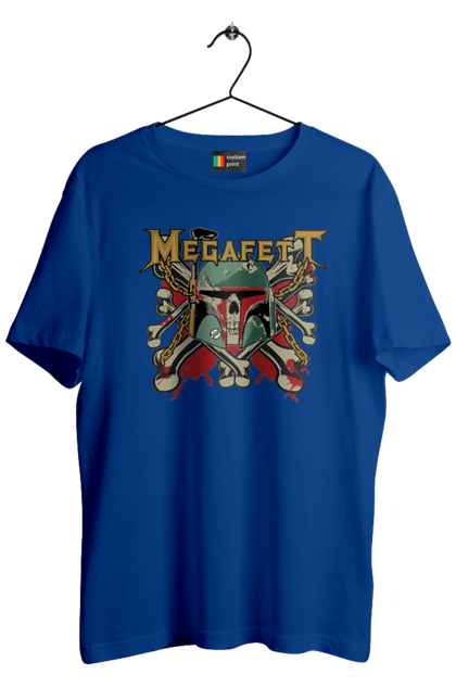 Men's t-shirt with prints Megafett. Bob fett, boba fett, clone, head hunter, megadeth, megafett, star wars. 2070702