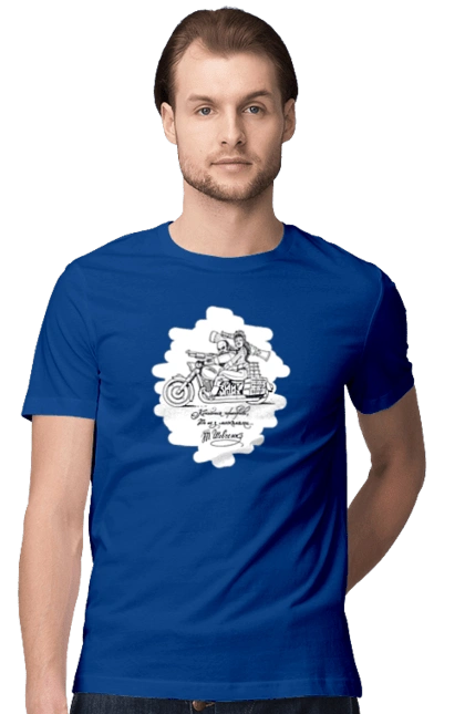 Shevchenko on a motorcycle