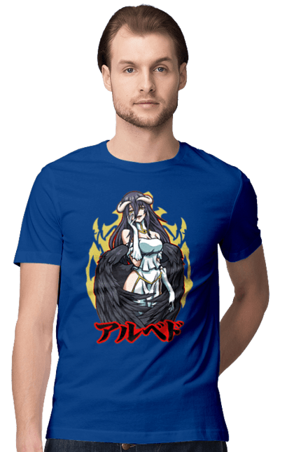 Men's t-shirt with prints Overlord Albedo. Albedo, anime, lord, overlord, tv series. 2070702