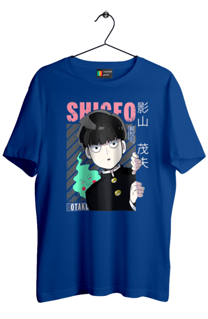 Футболка чоловіча з принтом "Mob Psycho 100". Anime, manga, mob psycho 100, shigeo kageyama, аніме, манга, моб, моб-вар ят 100, сігео кагеяма, шіґео каґеяма. 2070702