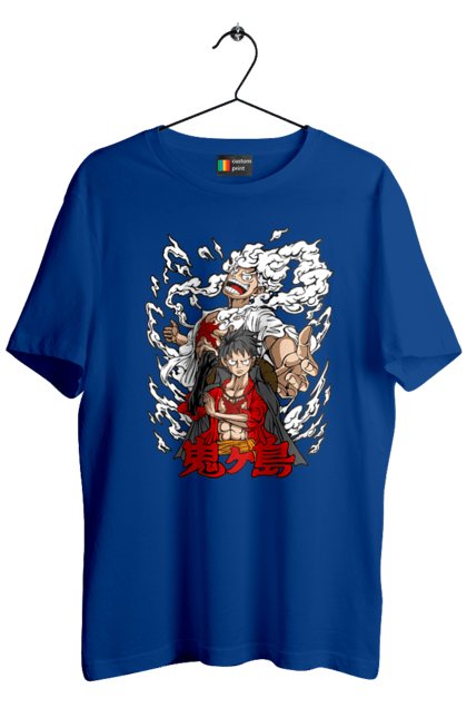 Men's t-shirt with prints One Piece Luffy. Anime, luffy, manga, monkey de luffy, one piece, pirates. 2070702