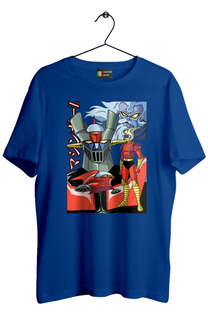 Футболка чоловіча з принтом "Mazinger Z Грендайзер". Goldorak, goldrake, grendizer, mazinger z, mecha, аніме, грендайзер, манга, меха, роботи. 2070702