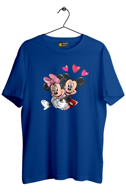 Футболка мужская с принтом Микки Маус и Минни Маус. Mickey mouse, minnie mouse, дисней, микки, микки маус, минни маус, мультфильм. 2070702