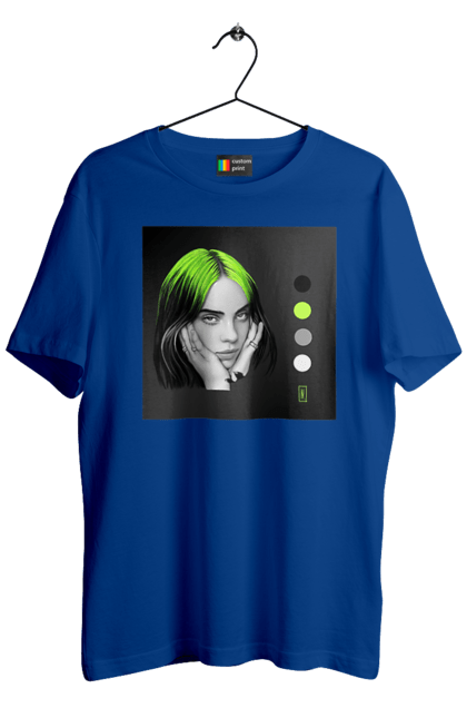 Футболка чоловіча з принтом "Біллі Ейліш". Біллі, біллі ейліш, ейліш. 2070702