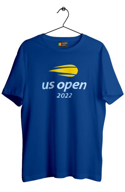 Футболка чоловіча з принтом "Тенісний турнір US Open 2022". Великий теніс, відкритий чемпіонат, гравці, м`яч, нью йорк, призовий фонд, ракетка, спонсор, хард, чемпіонат америки. 2070702