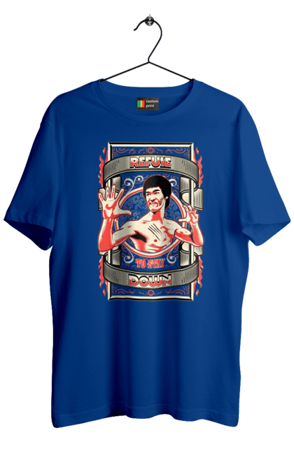 Men's t-shirt with prints Bruce Lee. Actor, bruce lee, dragon, movie, poster. 2070702