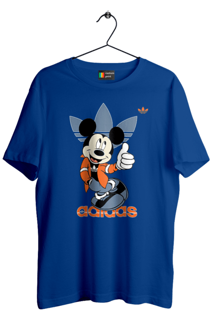 Футболка мужская с принтом Adidas Микки Маус. Adidas, mickey mouse, адидас, дисней, микки, микки маус, мультфильм. 2070702