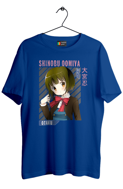 Men's t-shirt with prints Kiniro Mosaic Shinobu Omiya. Anime, gold mosaic, kiniro mosaic, kinmoza, manga, shinobu, shinobu omiya. 2070702