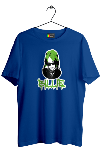 Футболка чоловіча з принтом "Billie Eilish". Активістка, біллі айліш, мизукант, права, співачка, тварини. 2070702