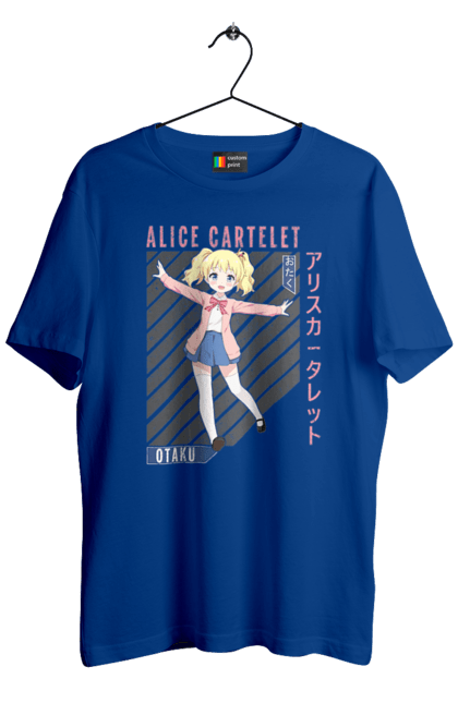 Футболка мужская с принтом Золотая мозаика Алиса Картелет. Alice cartelet, anime, kiniro mosaic, kinmoza, manga, алиса, алиса картелет, аниме, золотая мозаика, манга. 2070702