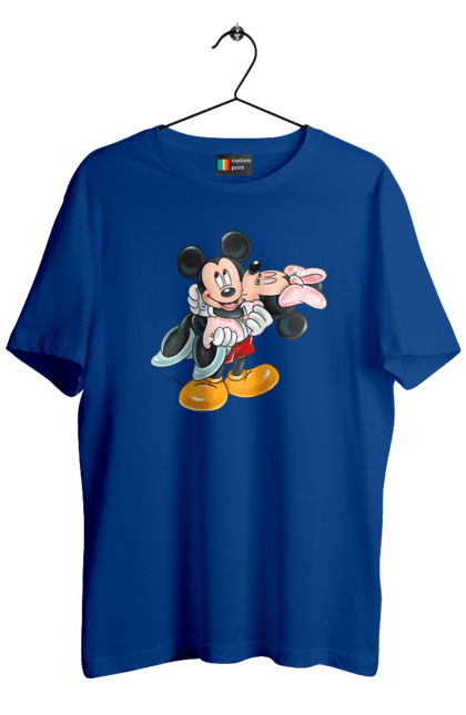 Футболка мужская с принтом Микки Маус и Минни Маус. Mickey mouse, minnie mouse, дисней, микки, микки маус, минни маус, мультфильм. 2070702