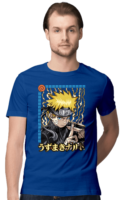 Men's t-shirt with prints Naruto. Anime, character, manga, naruto, ninja, tv series. 2070702