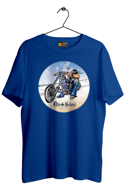 Футболка мужская с принтом Old school. Авто мото, испольнители, мотоцикл, музыкальная группа, рок группа, старая закалка. 2070702