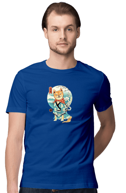 Men's t-shirt with prints Shiba Inu. Dog, dog lover, doggie, japan, shiba, shiba inu. 2070702