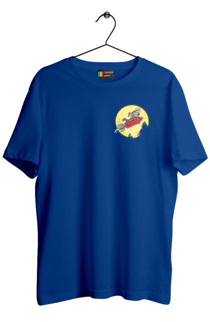 Men`s t-shirt with prints Wile E. Coyote. Anti-hero, cartoon character, fast and bold, funny melodies, kayot, north american cayot, thief, villas, wiley, wili kayot. 2070702