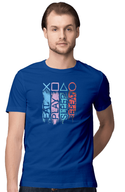 Футболка чоловіча з принтом "Геймпад". Playstation, sony, геймпад, гра, джостик. 2070702