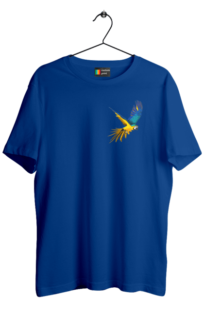 Футболка чоловіча з принтом "Папуга українець". Екзотика, папуга, патріот, пташка, символіка, україна. 2070702