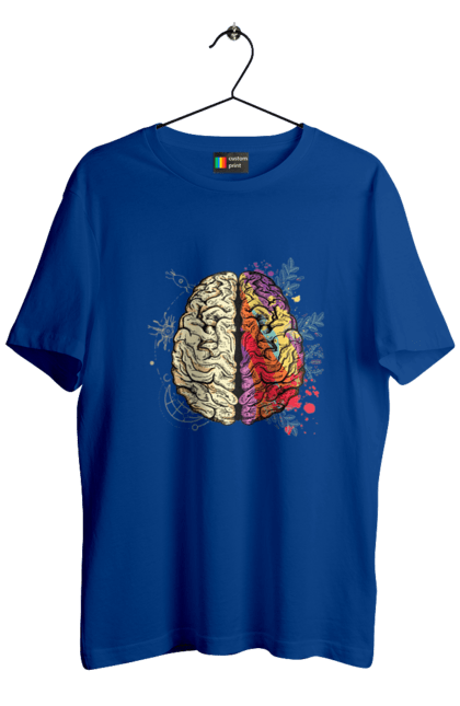 Футболка чоловіча з принтом "Творчість та логіка". Бінарний, біткоїн, біткойн, валюта, гроші, крипто, наука, програміст, программист, творчество, техно, хакер, художник, цветной. 2070702