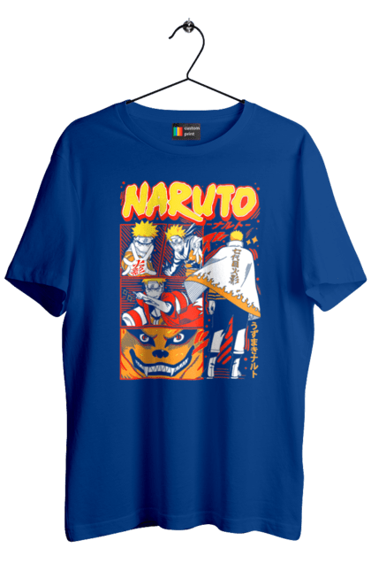 Men's t-shirt with prints Naruto. Anime, character, manga, naruto, ninja, tv series. 2070702