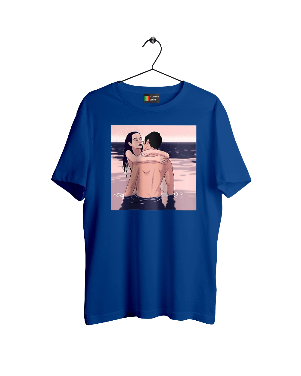 Couple Hugging In The River