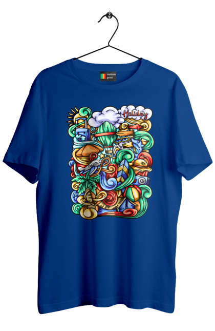 Men`s t-shirt with prints Holidays rest art. Beach, sea, summer, travel, vacation. 2070702