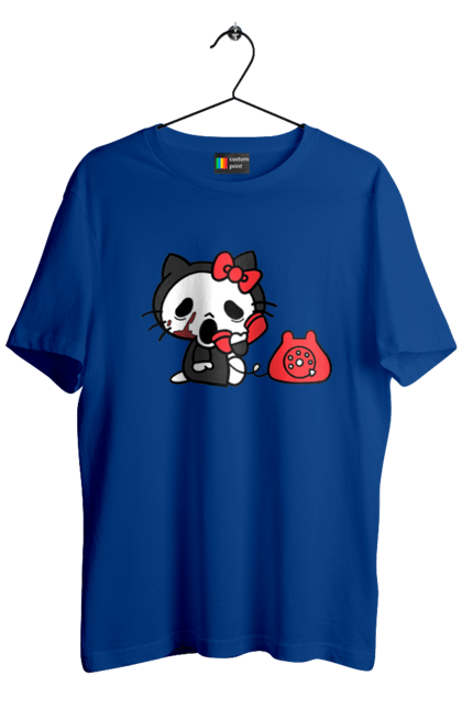 Men's t-shirt with prints Hello Kitty Halloween. Brand, cat, character, halloween, hello kitty, kitten. 2070702