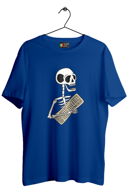 Футболка чоловіча з принтом "Вічний кодер". Ай ті, айтішник, бінарний, код, програміст, розробник, хакер. 2070702