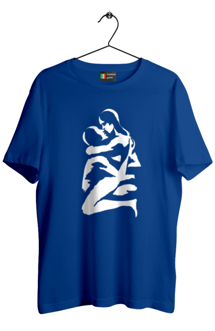 Футболка чоловіча з принтом "Білі Тіла". Жінка, контур, тіла, чоловік. 2070702