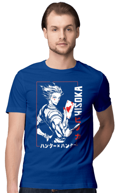 Men's t-shirt with prints Hunter x Hunter Hisoka. Anime, antagonist, character, hisoka, hunter x hunter, manga. 2070702