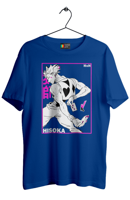 Футболка чоловіча з принтом "Hunter x Hunter Хісока". Hisoka, hunter x hunter, аніме, антагоніст, манга, персонаж, хісока. 2070702