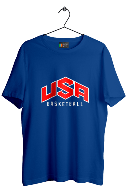 Футболка чоловіча з принтом "Баскетбол США". Basketball, usa, usa basketball, баскетбол, команда, спорт, спортивна команда, сша. 2070702