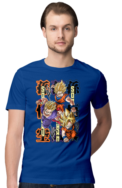 Футболка мужская с принтом Жемчуг дракона. Anime, dragon ball, goku, manga, vegeta, аниме, вегета, гоку, жемчуг дракона, манга. 2070702