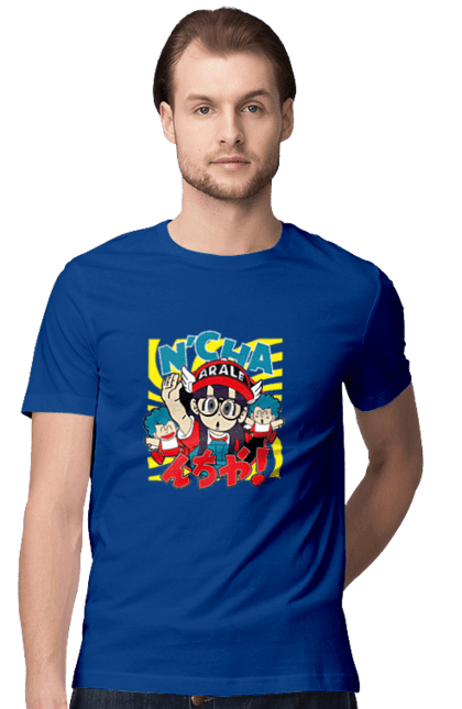 Футболка чоловіча з принтом "Dr. Slump Арале Норімакі". Anime, arale norimaki, dr. slump, manga, аніме, арале норімакі, доктор сламп, лікар сламп, манга. 2070702