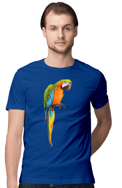 Футболка чоловіча з принтом "Просто Папуга". Папуга, пташка. 2070702