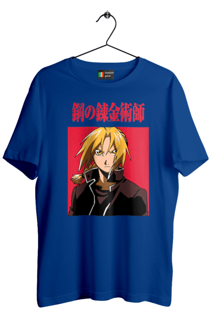 Футболка мужская с принтом Стальной алхимик Эдвард Элрик. Edward, edward elric, fullmetal alchemist, аниме, драма, манга, стальной алхимик, стимпанк, эдвард, эдвард элрик. 2070702