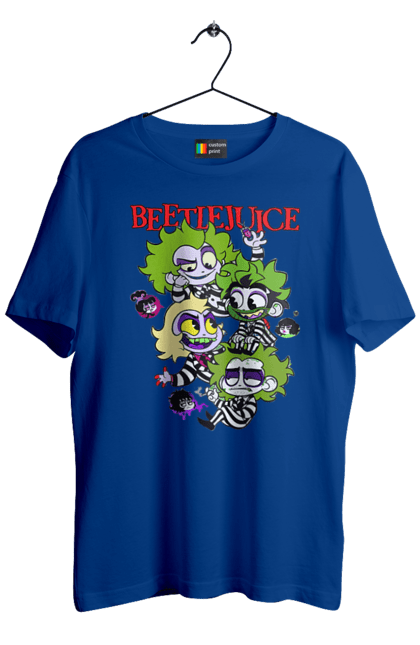 Футболка мужская с принтом Битлджус. Beetlejuice, ghost, tim burton, warner bros, битлджус, комедия, привидение, тим бертон, ужас, фильм. 2070702