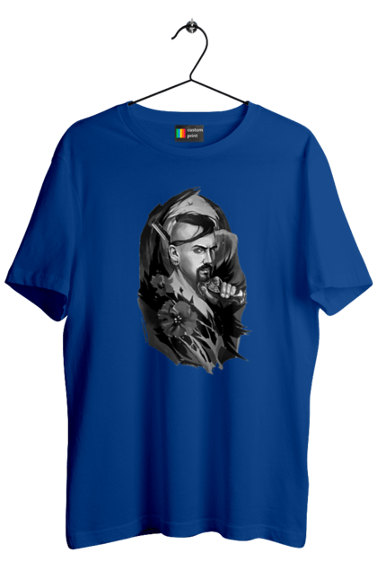 Men`s t-shirt with prints Cossack. Cossack, forelock, good ukrainian, pistol, tickets, vusa. 2070702